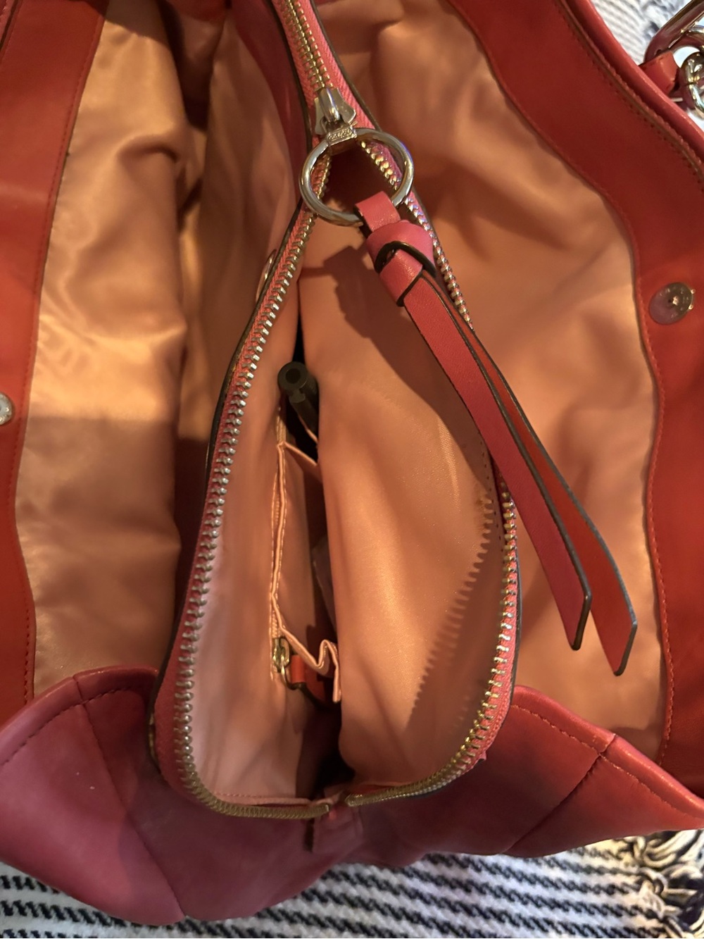 Coach Vintage Rose Pink Chelsea Leather Double-Handle Shoulder Bag - Picture 8 of 16
